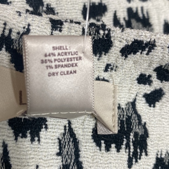 Loft black and cream Animal print skirt size 14 NWT - Picture 7 of 7